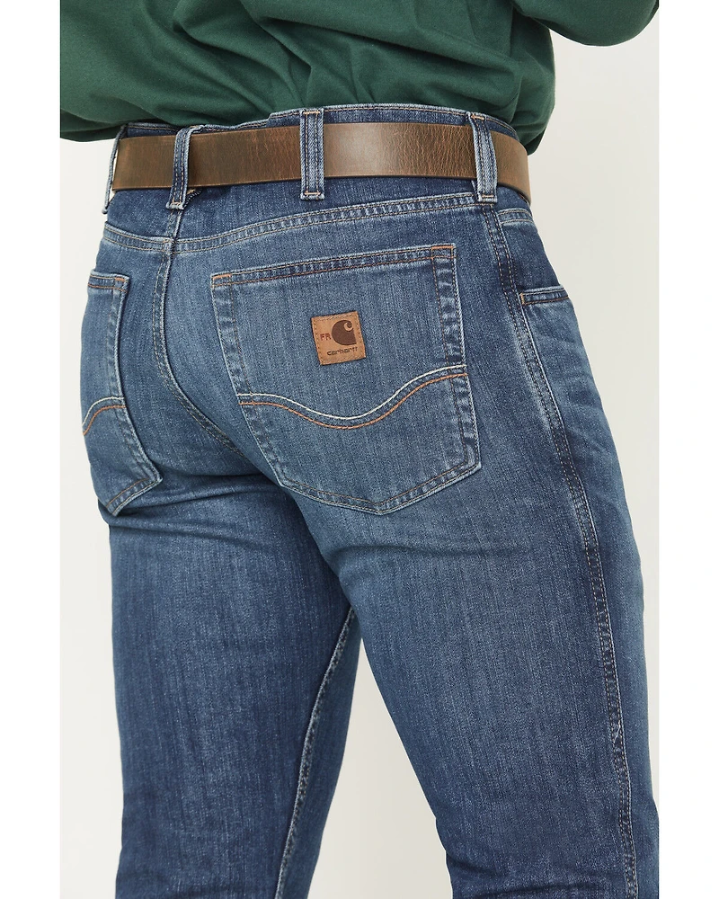Carhartt Men's FR Tamarack Medium Wash Relaxed Bootcut Rugged Flex® Stretch Denim Jeans