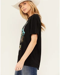 Rock & Roll Denim Women's Rhinestone Short Sleeve Graphic Tee