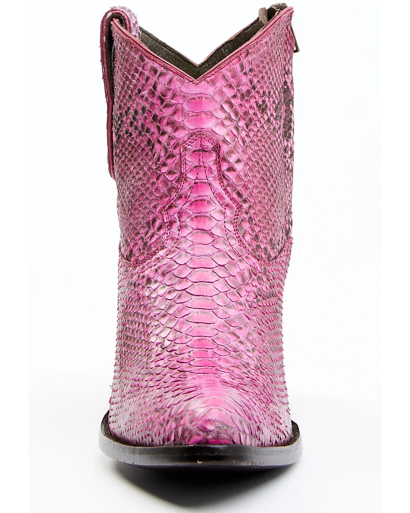 Idyllwind Women's Badass Exotic Python Western Booties - Round Toe