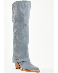 Wonderwest Women's Zendaya Tall Suede Western Boots - Snip Toe
