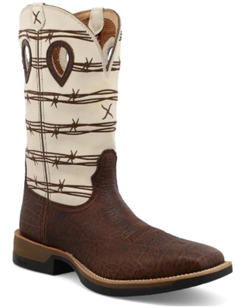 Twisted X Men's 12" Elephant Print Tech Western Performance Boots - Broad Square Toe