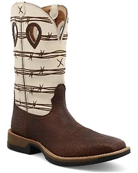 Twisted X Men's 12" Elephant Print Tech Western Performance Boots - Broad Square Toe