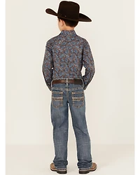 Rock & Roll Denim Boys' Medium Wash Bootcut Stretch Jeans