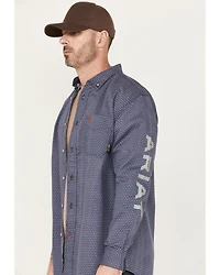Ariat Men's FR Rodeo Logo Long Sleeve Button-Down Work Shirt