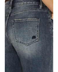 Miss Me Women's Dark Wash High Rise 32" Super Wide Stretch Denim Jeans