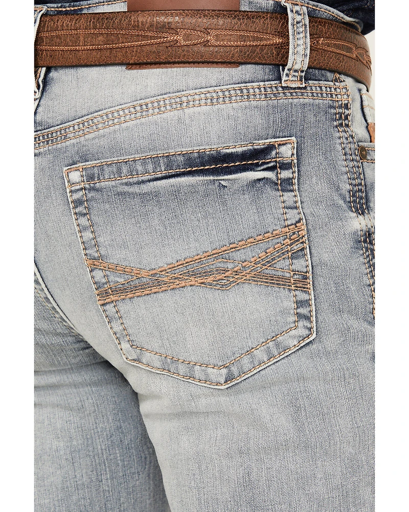 RANK 45® Men's Ringo Wash Ambush Slim Straight Performance Stretch Denim Jeans