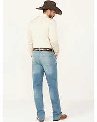 DEVIL-DOG Dungarees Men's Beech Medium Wash Relaxed Bootcut Stretch Jeans
