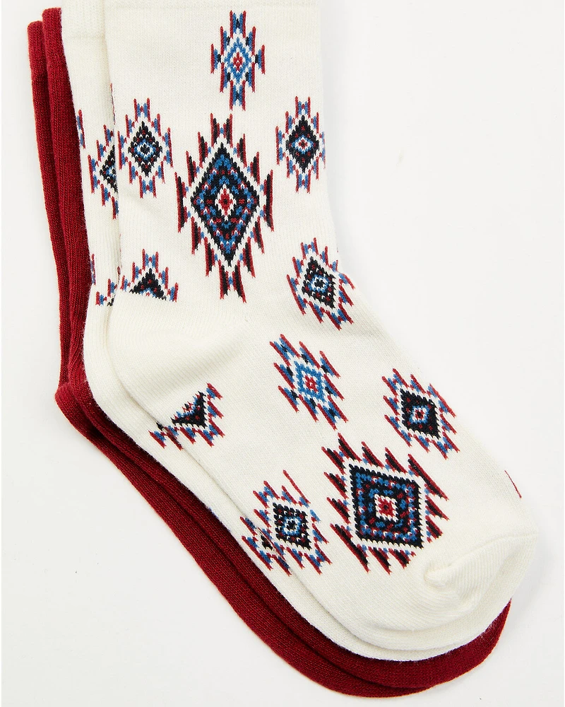 Shyanne Girls' Romy Southwestern Crew Socks - 2-Pack