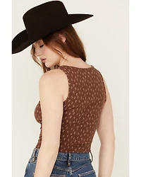 Cleo + Wolf Women's Adriel Ribbed Knit Cropped Tank Top