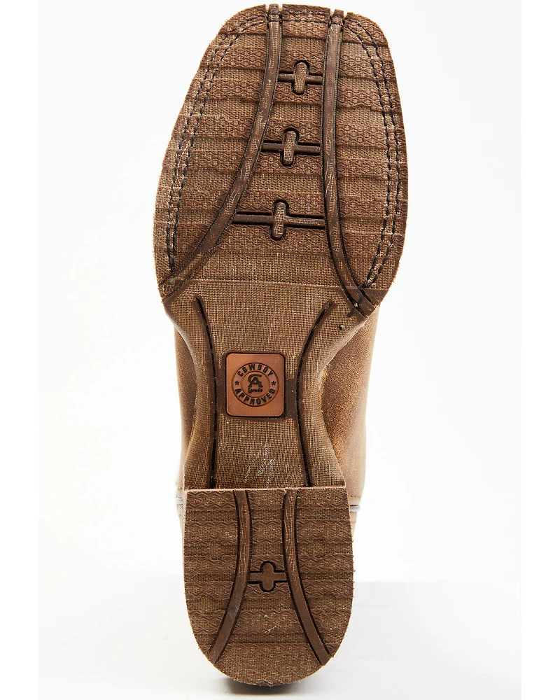 Laredo Men's Distressed Leather Western Boots - Broad Square Toe