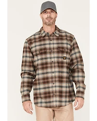 Hawx Men's Plaid Button-Down Flannel Work Shirt