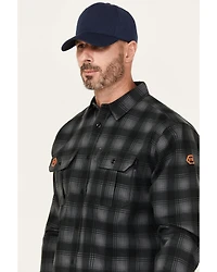 Hawx Men's FR Plaid Print Long Sleeve Button-Down Western Work Shirt