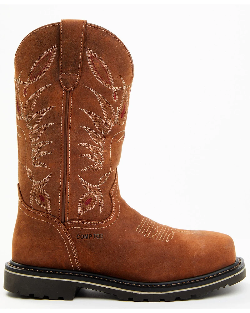 Shyanne Women's 11" Pull On Western Work Boots - Composite Toe