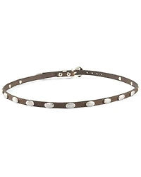 Concho Embellished Leather Hat Band