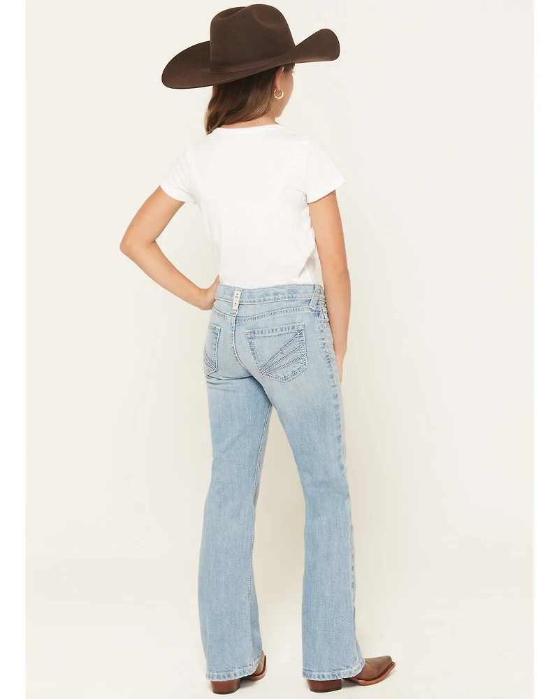 Ariat Girls' Aisha Light Wash Bootcut Denim Jeans