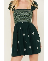 Free People Women's Tory Floral Smocked Mini Dress