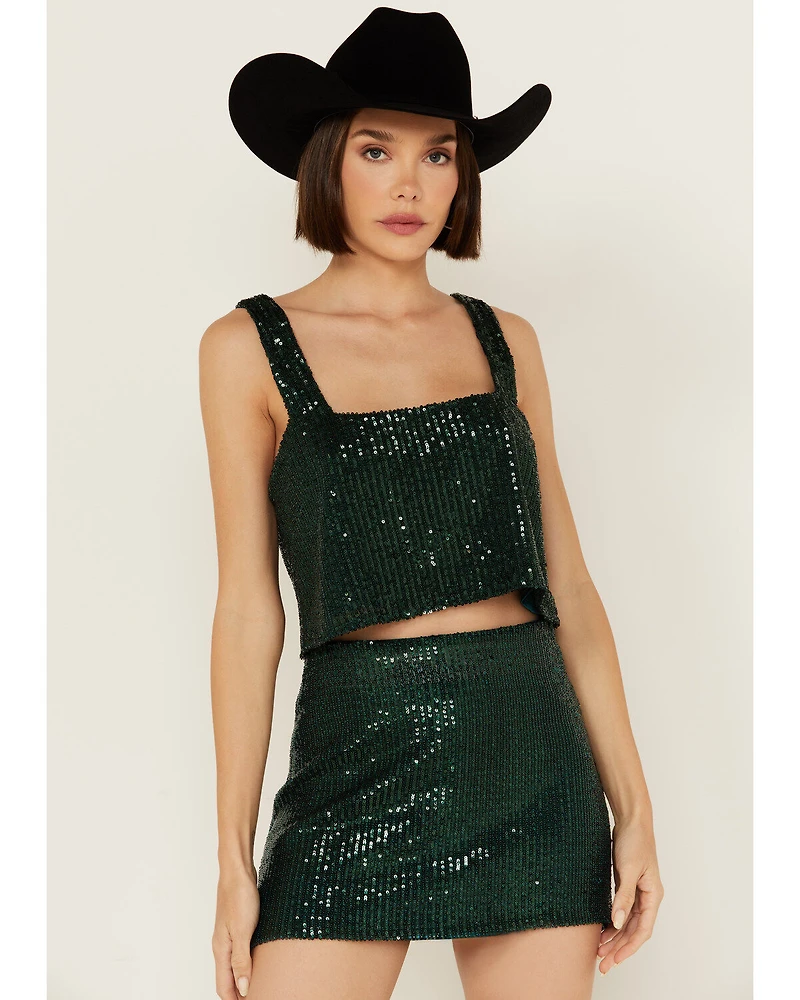 Show Me Your Mumu Women's Tara Sequins Crop Top