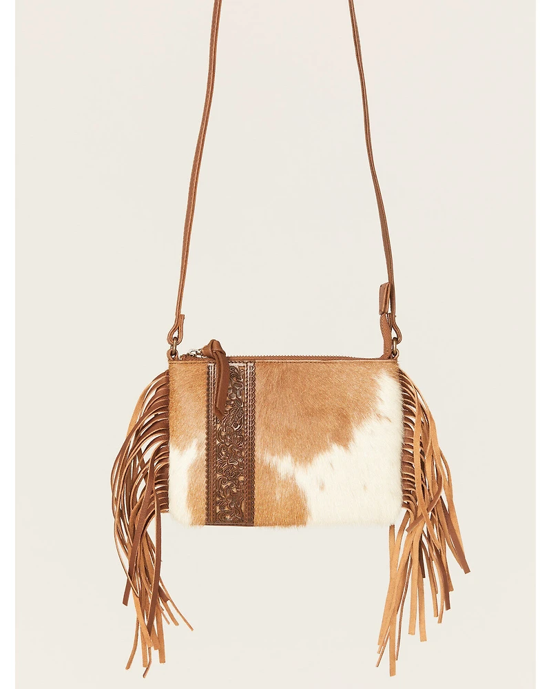 Shyanne Women's Brown Hair-On Crossbody Bag