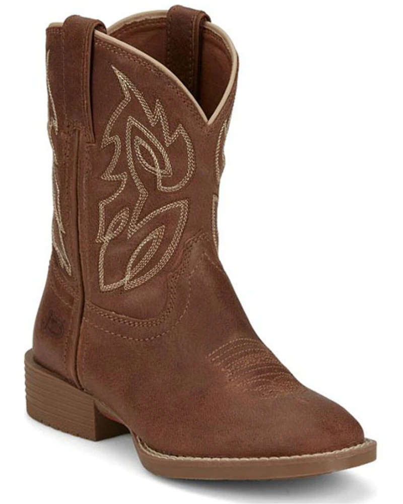 Justin Boys' Canter Western Boots - Broad Square Toe