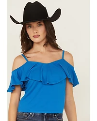 Shyanne Women's Cold Shoulder Ruffle Tank Top