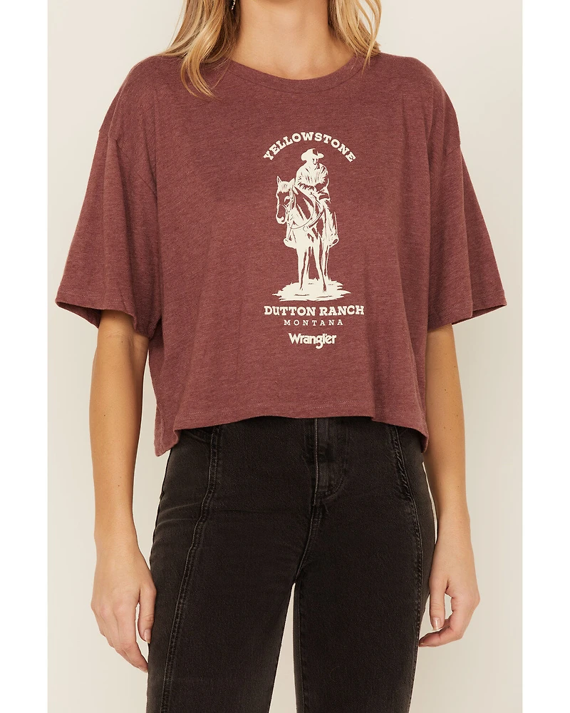 Wrangler Women's Yellowstone Horse Graphic Crop Tee