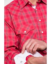 Resistol Men's Connemara Med Plaid Long Sleeve Western Shirt
