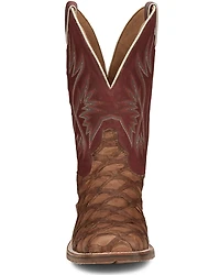 Tony Lama Men's Prescott Exotic Pirarucu Western Boots - Broad Square Toe
