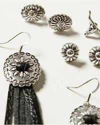 Idyllwind Women's 5-piece Silver Concho & Tassel Decatur Earrings Set