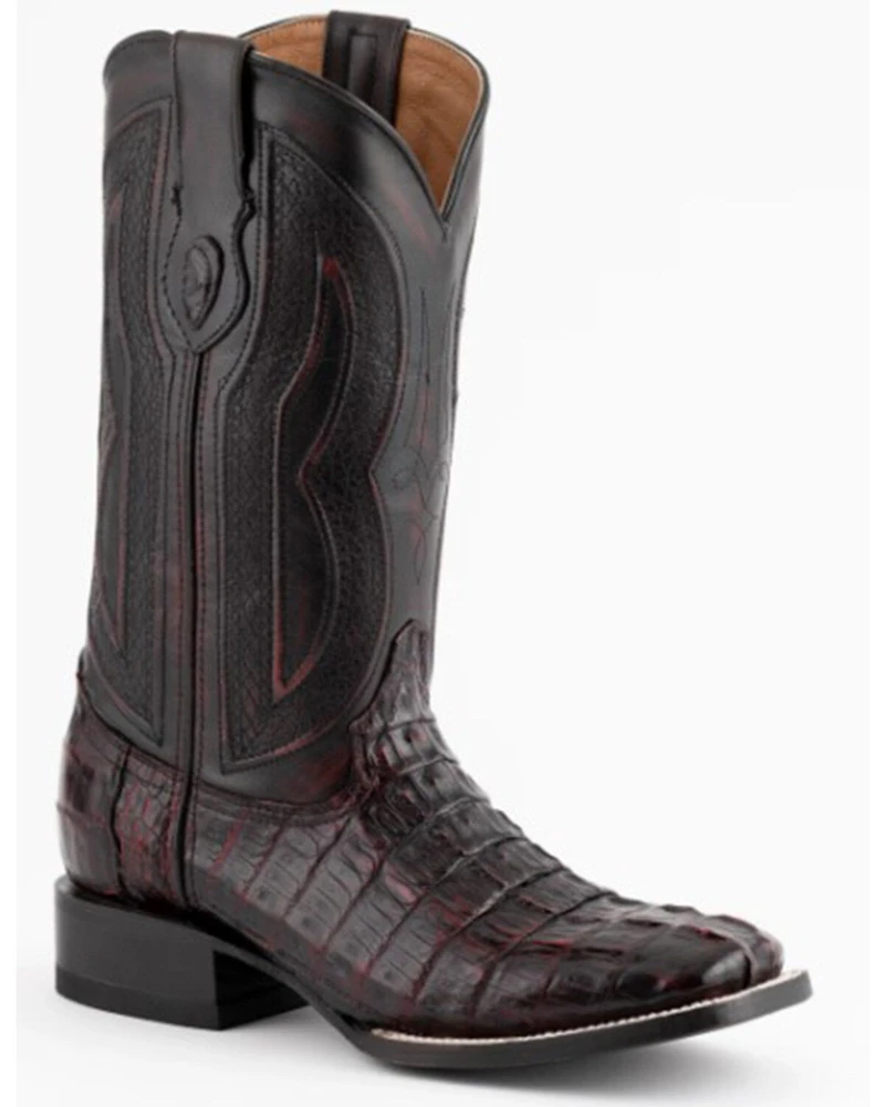 Ferrini Men's Dakota Exotic Crocodile Western Boots - Broad Square Toe