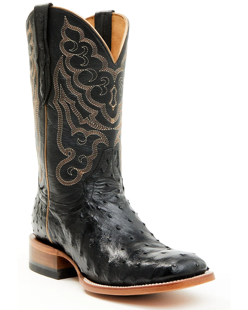 Shyanne Women's Kacie Exotic Ostrich Western Boots - Broad Square Toe