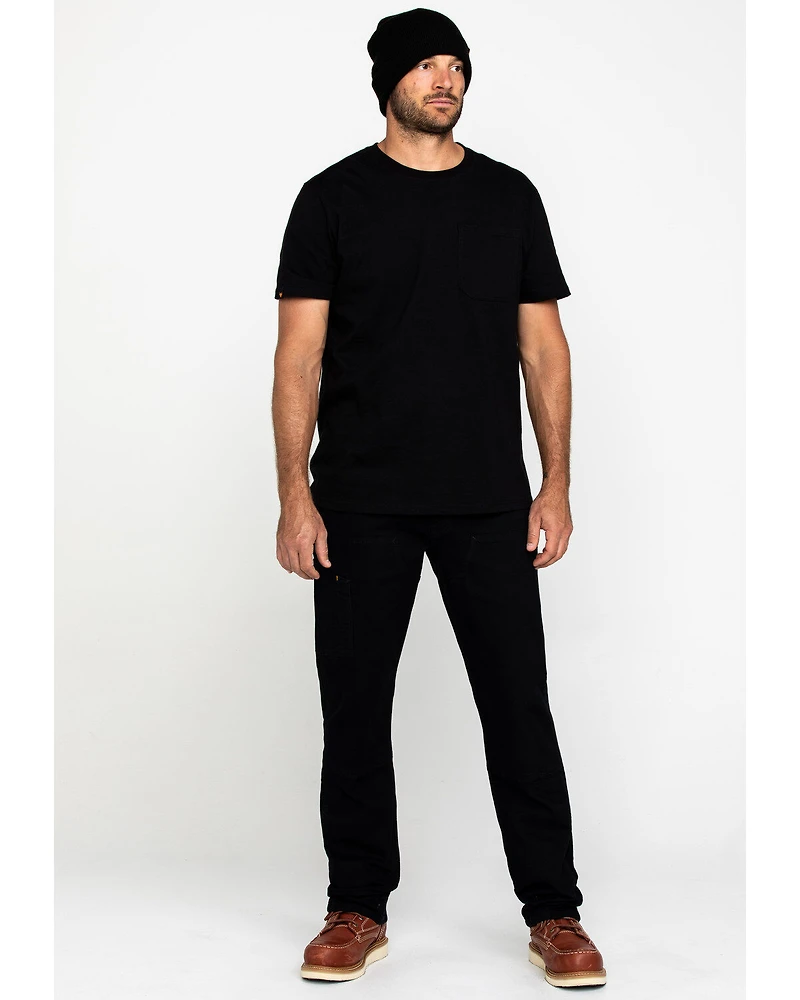 Ariat Men's Black Rebar M4 Made Tough Durastretch Double Front Straight Work Pants - Big