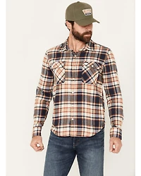 Brixton Men's Bowery Plaid Print Long Sleeve Button-Down Flannel Shirt