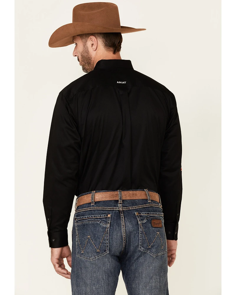 Ariat Men's Solid Team Mexico Logo Long Sleeve Button-Down Western Shirt