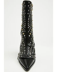 Azalea Wang Women's Hematine Studded Fashion Boots - Snip Toe