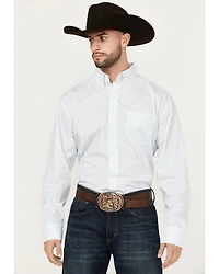 Wrangler Men's Classics Geo Print Long Sleeve Button-Down Western Shirt