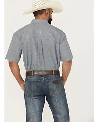 Cinch Men's Geo Print Short Sleeve Button-Down Performance Western Shirt
