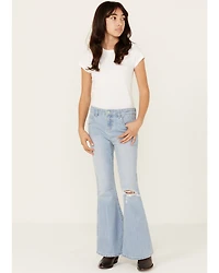 Shyanne Girls' Destructed Knee Flare Jeans