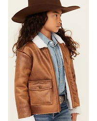 Shyanne Girls' Faux Shearling Cropped Jacket