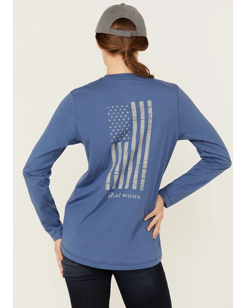 Ariat Women's Rebar Workman Reflective Flag Long Sleeve Tee