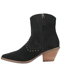 Dingo Women's Miss Priss Studded Suede Booties - Round Toe