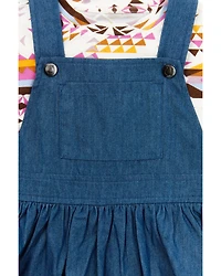 Shyanne Toddler Girls' Southwestern Printed Top and Overall Dress