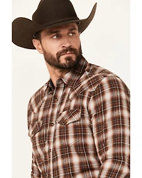 Cody James Men's Traverse Plaid Print Long Sleeve Snap Western Shirt - Big