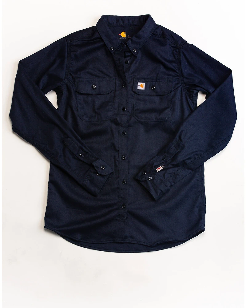 Carhartt Women's FR Rugged Flex® Long Sleeve Button-Down Work Shirt
