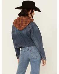 Cleo + Wolf Women's Arno Medium Wash Cropped Denim Jacket