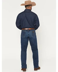 Wrangler X Cody Johnson Men's 02MWX Moonlight Dark Wash Slim Bootcut Stretch Denim Jeans