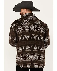 Outback Trading Co. Men's Brown Hudson Southwestern Print Long Sleeve Heavy Snap Western Shirt