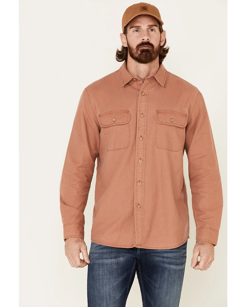 Pendleton Men's Rust Beach Shack Solid Long Sleeve Western Shirt