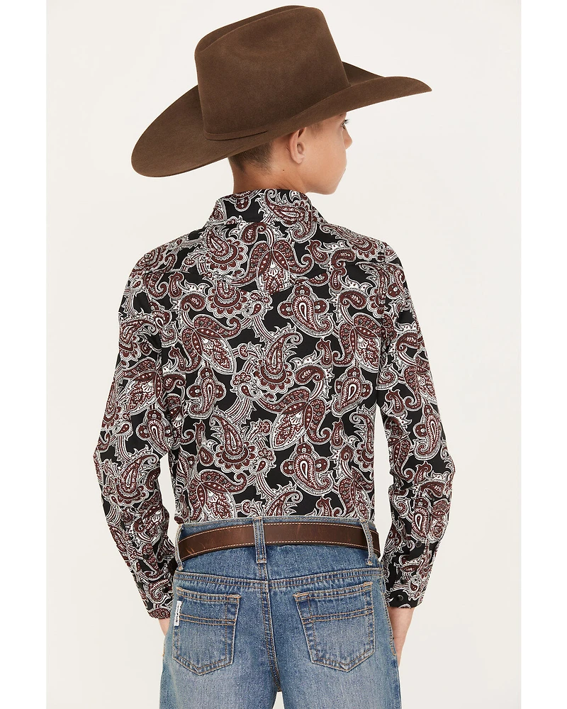 Cody James Boys' Johnny Ringo Long Sleeve Snap Western Shirt