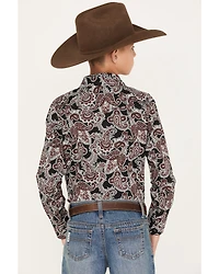 Cody James Boys' Johnny Ringo Long Sleeve Snap Western Shirt