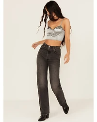 Levi's Premium Women's Static Noise High Rise Ribcage Wide Leg Stretch Denim Jeans